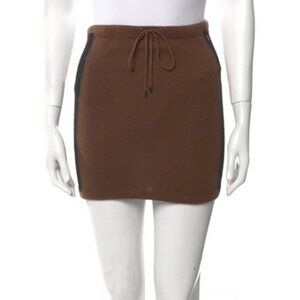 NEW Bogner Carlee Pure Cashmere Skirt! One Size Brown with Bogner Down the Back
